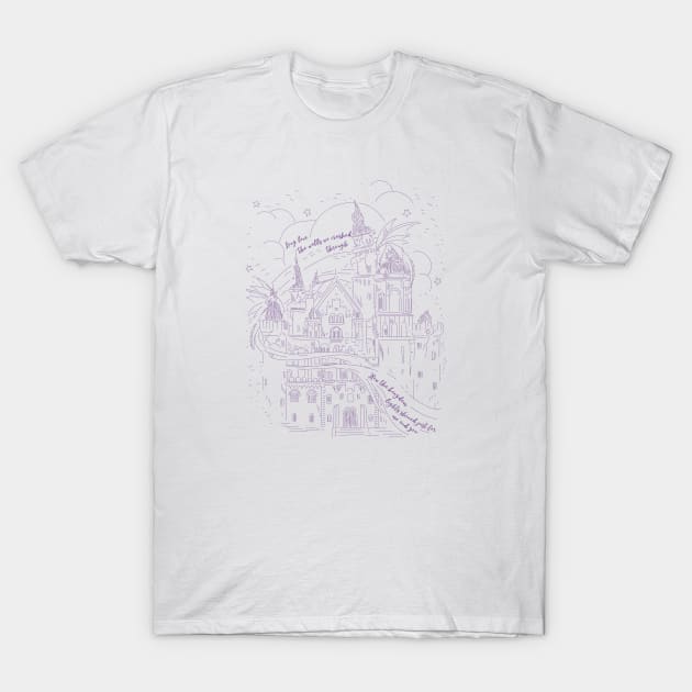 Long live dragons and castle in purple T-Shirt by Wiferoni & cheese